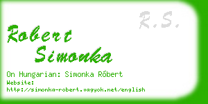 robert simonka business card